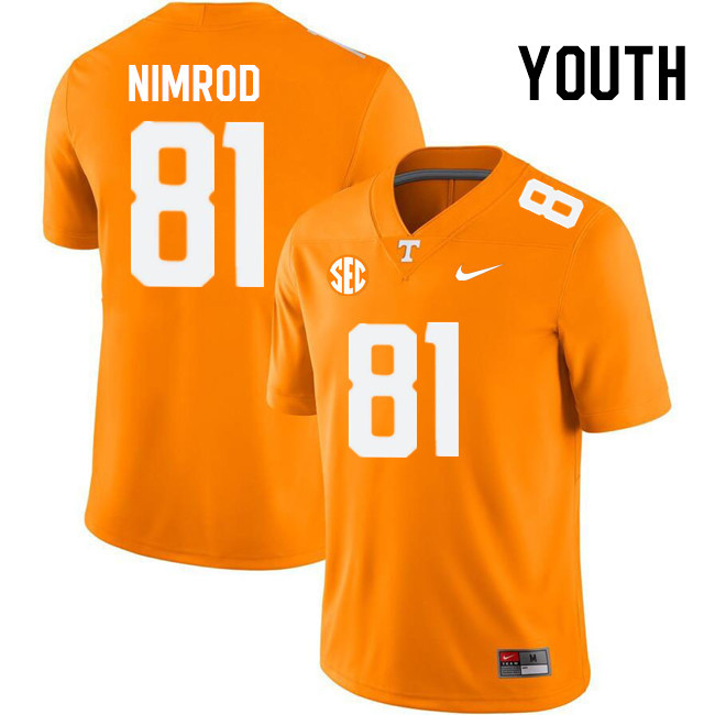 Youth #81 Chas Nimrod Tennessee Volunteers College Football Jerseys Stitched Sale-Orange - Click Image to Close